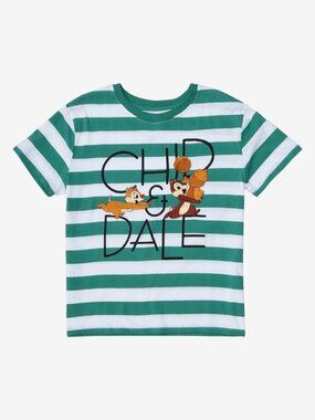 Disney Chip & Dale Striped Women's T-Shirt, Large